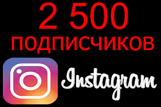 2 500 инстаграм подписчиков