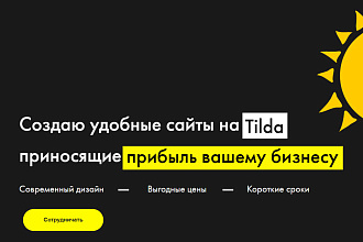 Создаю сайты на Tilda, приносящие прибыль Вашему бизнесу