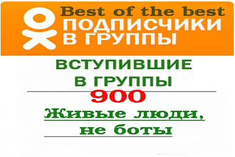 Одноклассники 900 живых подписчиков в группу