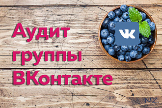 Полный аудит Вашей группы ВКонтакте с рекомендациями