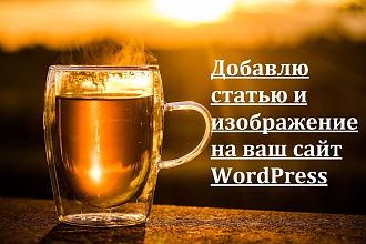 Добавлю статью и изображение на ваш сайт WordPress