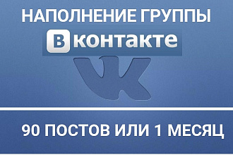 Наполнение группы ВК. 30 постов или 10 дней