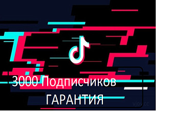 3000 подписчиков в TIK TOK гарантия