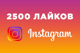 2500 лайков живых пользователей в Instagram