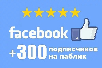 300 подписчиков в паблик Facebook