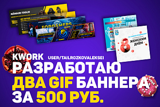 Разработаю два анимированных баннера для вас