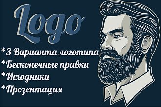 Разработка уникального дизайна логотипа. Бесконечные правки