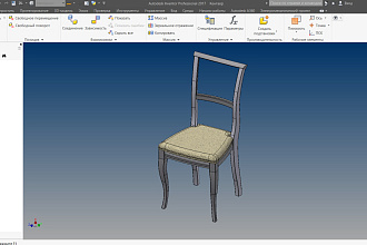 Модель мебели из массива дерева в Autodesk Inventor Professional