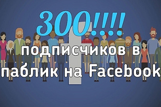300 подписчиков в паблике на Facebook