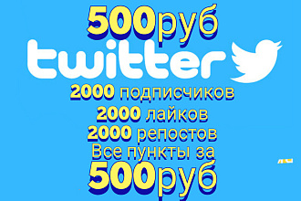 2000 подписчиков в Twitter