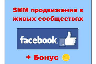 SMM продвижение Facebook - Реклама в многочисленных живых сообществах
