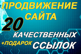 20 Качественных Ссылок для Продвижения Сайта. Плюс Подарок