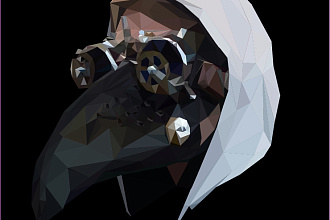 Портрет в стиле Low Poly