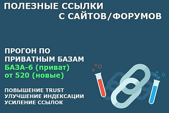 Профильный прогон от 520 ссылок новая база вариант 6