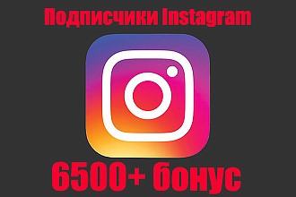 Подписчики Instagram 6500+бонус