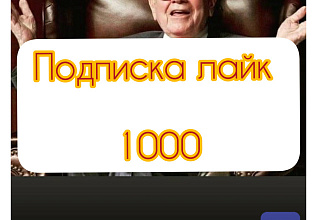 1000 подписка лайк