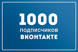 Продвижение группы или страницы на 1000 подписчиков в вк