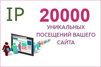 20000 уникальных посещений на ваш сайт в течение недели