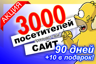 33 уникальных посетителя в сутки, в течение 90 дней