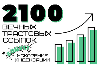 Размещение свыше 2100 вечных трастовых ссылок