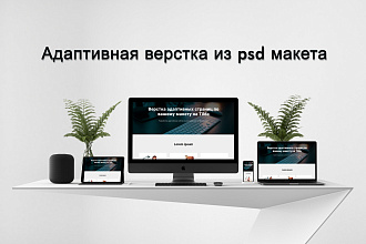 Верстка адаптивных страниц сайта в Tilda по вашему psd макету