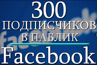 300 подписчиков в паблике на Facebook