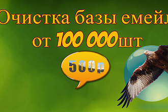Очистка базы емейл 100 000 шт