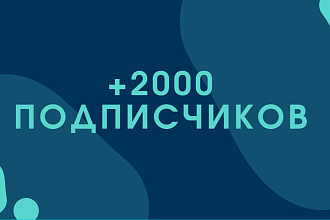 +2000 подписчиков за копейки