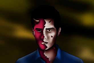 Нарисую портрет в стиле DEMON ART