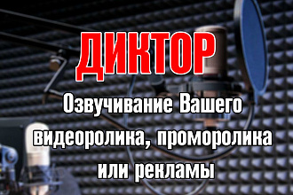 Озвучивание Вашего видеоролика, проморолика или рекламы
