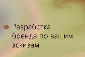 Разработка бренда по вашим эскизам