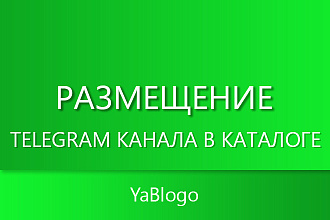 Размещение Telegram канала в каталоге