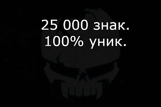 25000 зн. 100% уникальные статьи АВТО