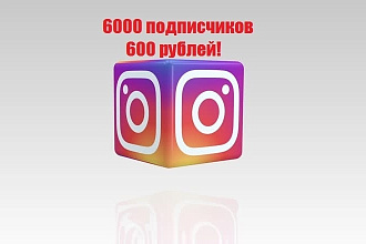6000 подписчиков за 600 руб