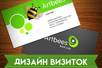 Дизайн визитки. Стильно, ярко и быстро
