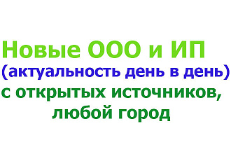 Новые ООО и ИП