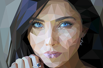 Портрет в стиле Low Poly