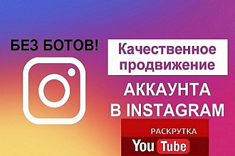 Быстро и Качественно Раскрутим канал Insta или Youtube БОНУС 1000+100