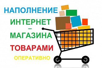 Наполнение интернет-магазина товарами, заполнение карточек, рутина