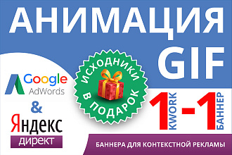 Разработка дизайна GIF-баннера для Google AdWords и Яндекс Директ