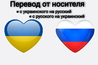 Перевод текста с украинского на русский и наоборот от носителя