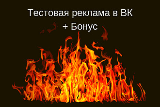 СПЕЦ ЦЕНА - Тестовая Р. К ВК + бонус Аудит рекламируемой площадки