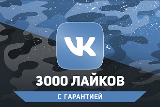 3000 живых лайков Вконтакте. Без списаний. Гарантия