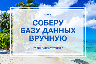 Соберу базу данных вручную
