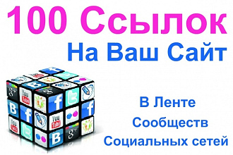 100 ссылок на ваш сайт в группах социальных сетей