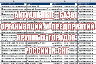 База контактов организаций крупных городов