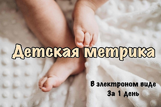 Детская метрика в электронном виде