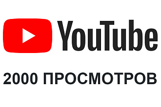 2000 просмотров видео YouTube