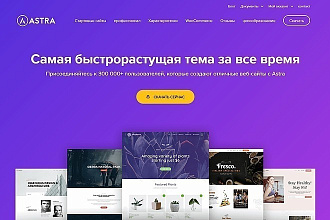 Лицензионная тема Astra PRO с установкой на 2 Ваших сайта
