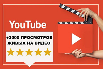 YouTube 3000 живых просмотров на канал с удержанием